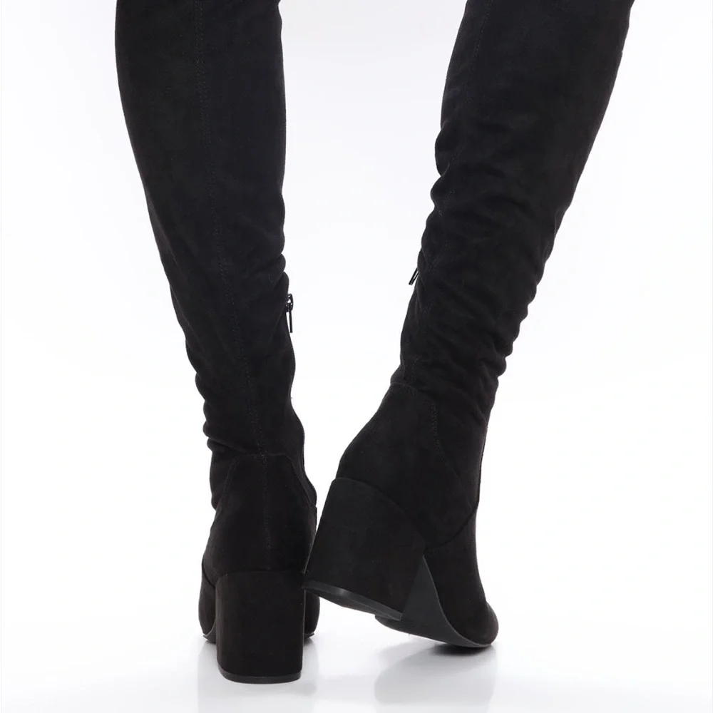 Fashion Nova Black Over-the-Knee Boots